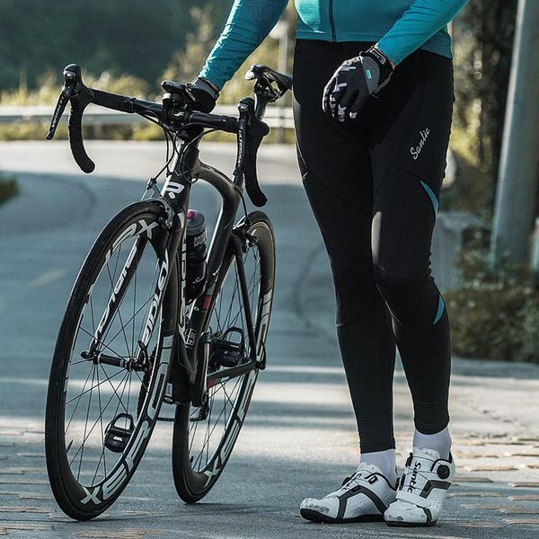 

racing pants santic men cycling reflective mtb bike long trousers spring autumn quick drying breathable asian size wm8c04107, Black;blue