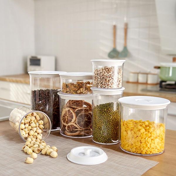 

storage bottles & jars household transparent multi-specification snack tank stackable grain and coarse container