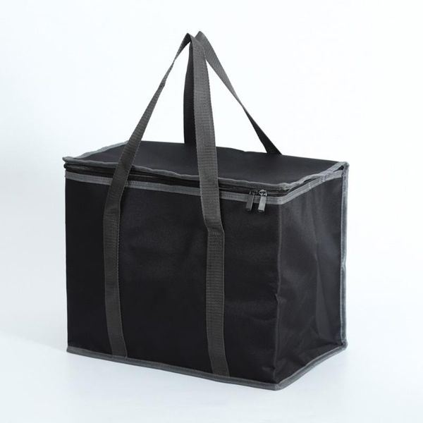 

hanging baskets black/grey insulated reusable grocery bag delivery with dual zipper 2021