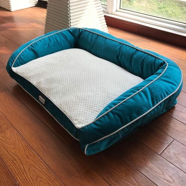 

kennels & pens removable washable dogs beds nest sofa dog cushions princess for large pets bed quality soft plush warm pet