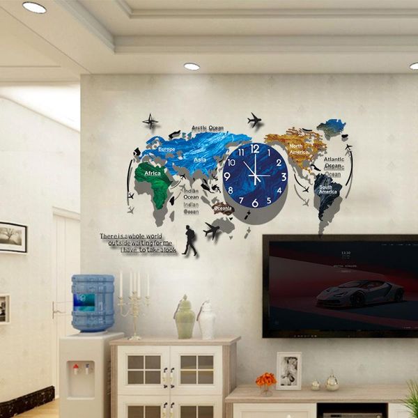 

wall clocks nordic digital clock livingroom silent large modern design minimalist reloj pared home decor ll50wc