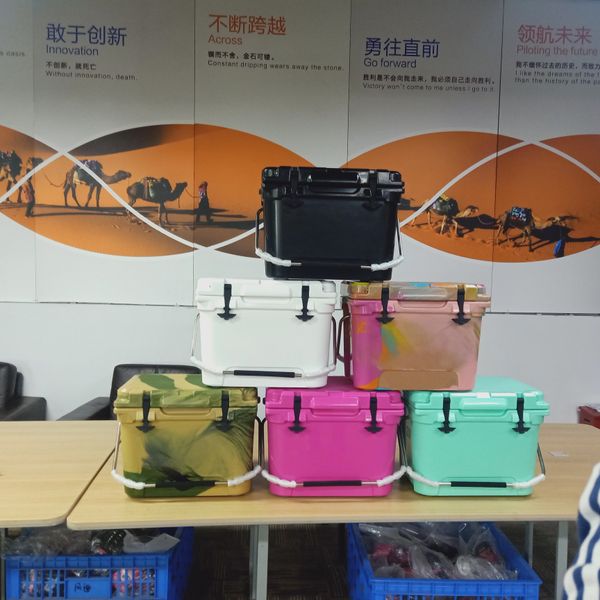Sea-shipping Solid Cooler Case Tie Dye Camo 20L Picnic Container Bag PE PU Scatola isolante DOM1672