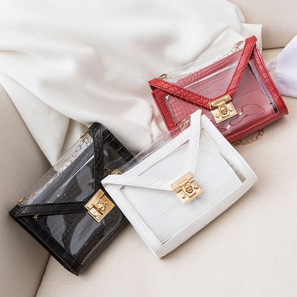 

evening bags female crocodile pattern transparent high-end dinner with mini banquet and small square