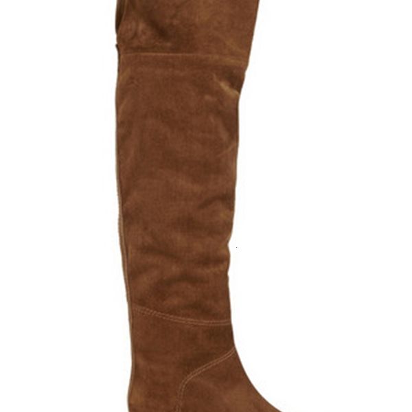 

boot women's winter boots, low-heel over knee height, western suede boots for women, Black