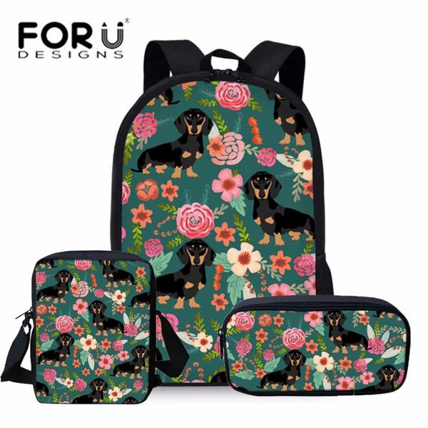 

school backpack doxie dog dachshund printing schoolbag kids bags for girls orthopedic satchel boys
