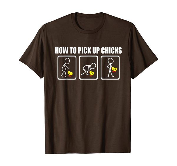 

how to pick up chicks t-shirt funny chicken shirt, White;black