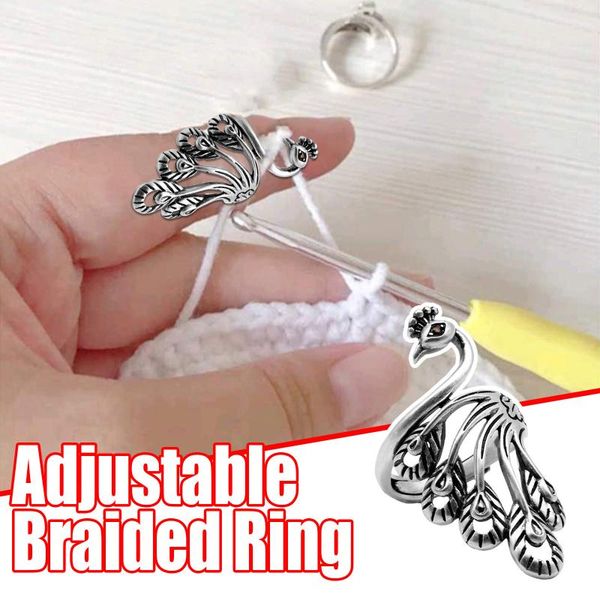 

adjustable knitting loop crochet accessories ring for clothing diy 2021 christmas gift wholesale party favor