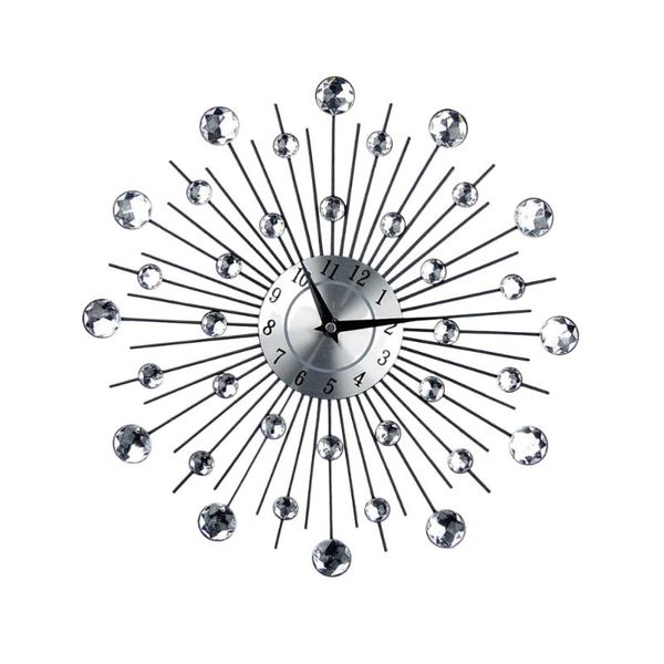 

crystal wall clock personality artistic silver iron decorative clocks