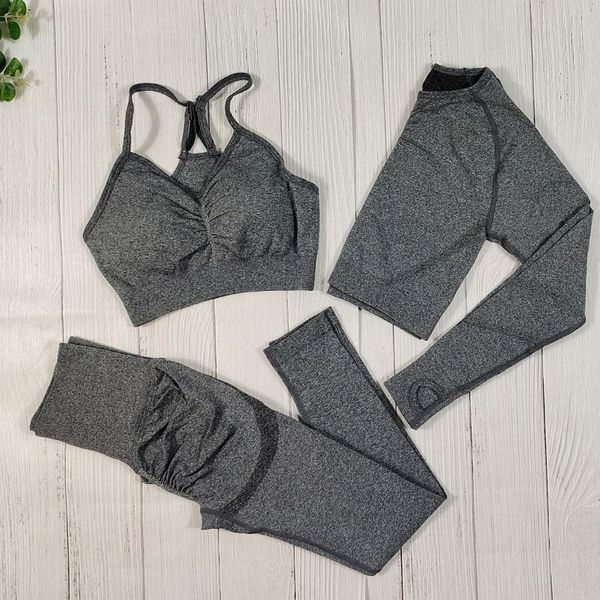 

yoga outfit fitness sports suit seamless set clothing women sportswear athletic wear gym workout clothes for