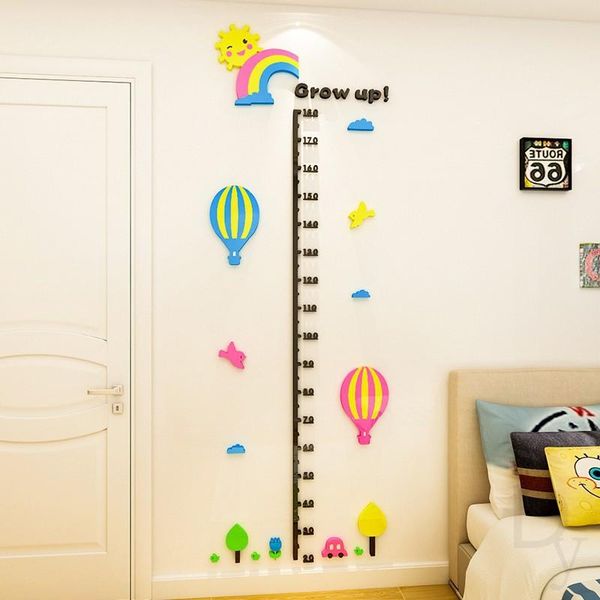 

wall stickers cartoon 3d height baby measurement ruler children room kindergarten living bedroom decoration
