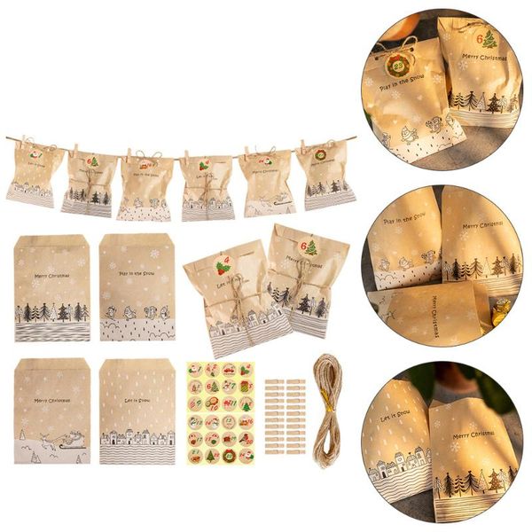 

gift wrap 1 set christmas paper bag pouch