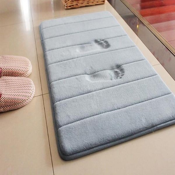 

bath mats soft bathroom mat home shower cotton rug corridor coral fleece water absorption carpet anti-slip product kitchen floor set