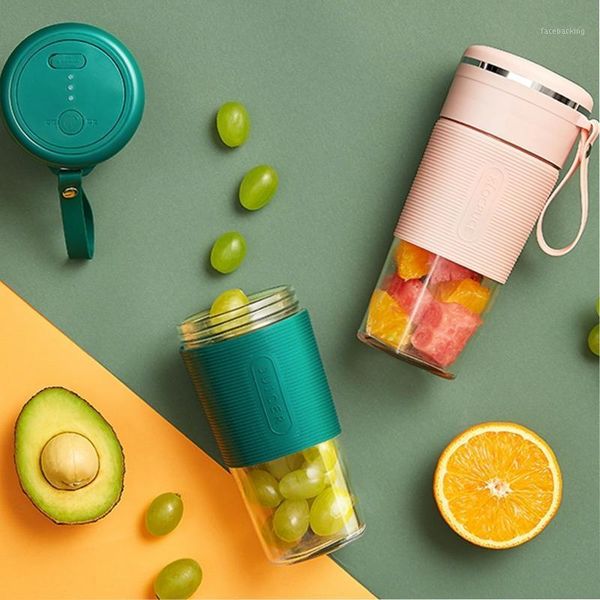 

charge blending cup portable fruits blender wireless juicer mini 4-leaf blades electric mixer bottle1