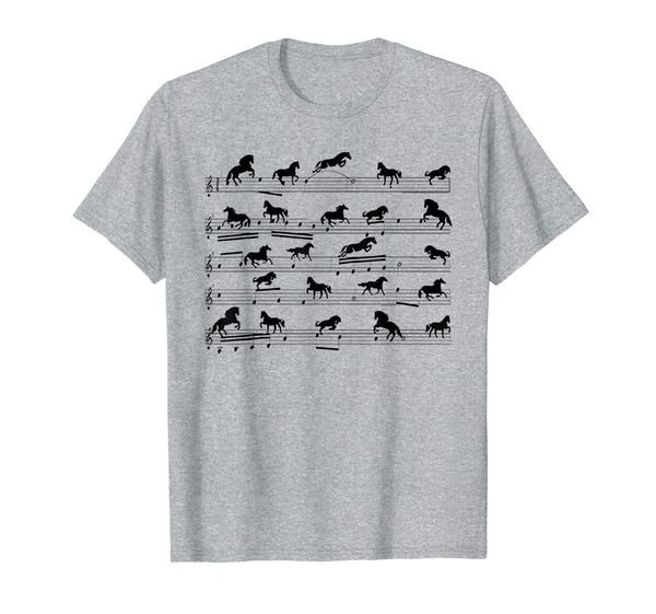 

horse music t shirt, horse notes on sheet music t-shirt t-shirt, White;black
