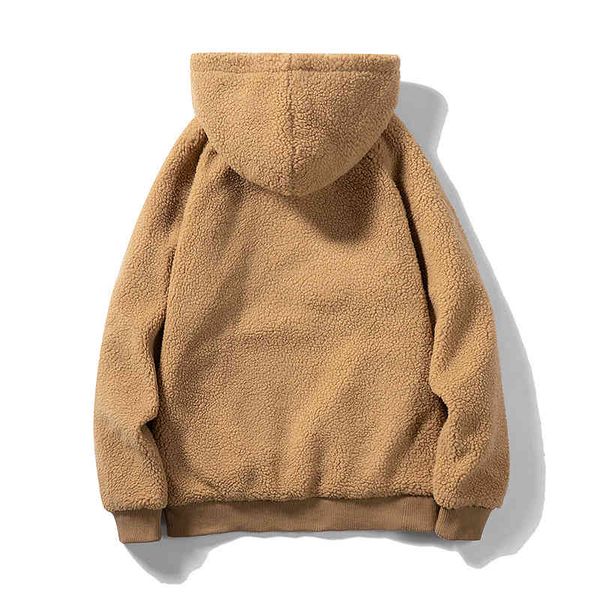 

men's hoodies & sweatshirts winter wool warm fashion embroidery pullovers casual hoodie women sweatshirt coats brand clothing wbv3, Black