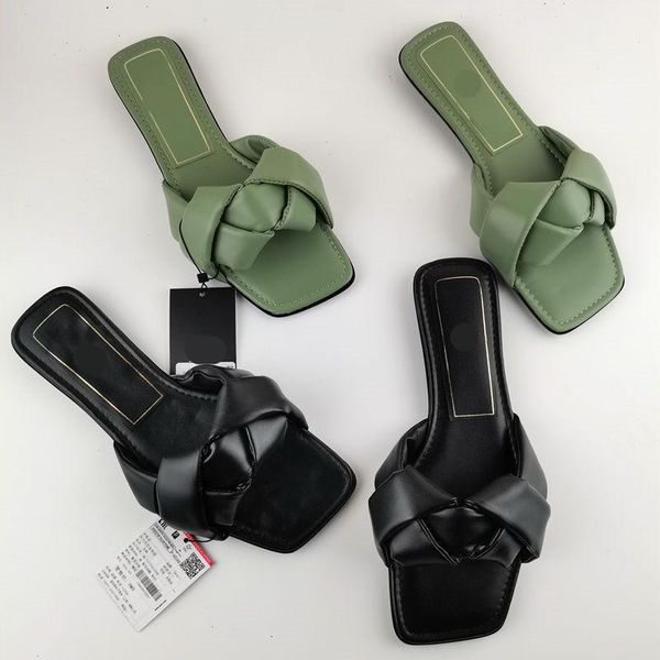 

slippers shoes flat loafers slipers women slides big size beige heeled sandals square toe 2021 black microfiber rome retro basic