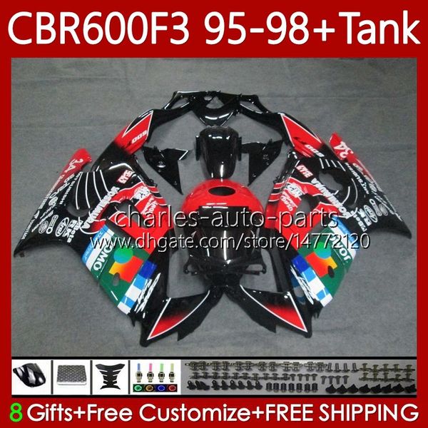 Обсуждение + бак для Honda CBR 600 600F3 CBR600 F3 FS JOMO RED CC 1997 1998 1995 1996 Body 64NO.138 CBR600F3 600CC 600FS 95-98 CBR600-F3 CBR600FS 97 98 95 96 Kit