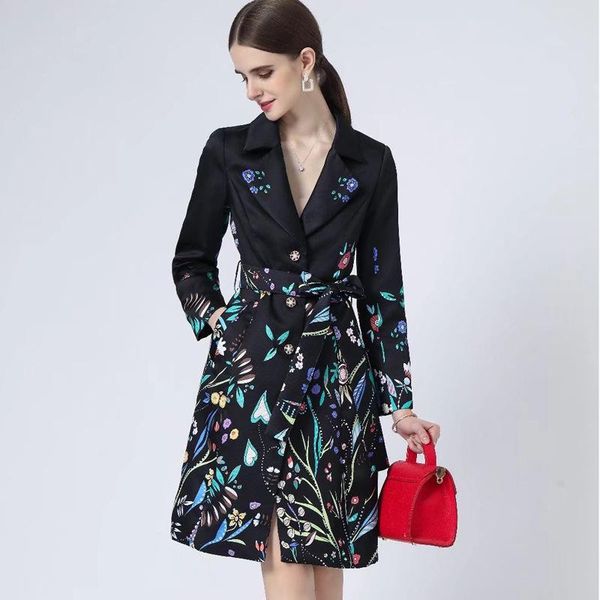 

women's trench coats sq1004 fashion women & jackets 2021 design dresses, Tan;black