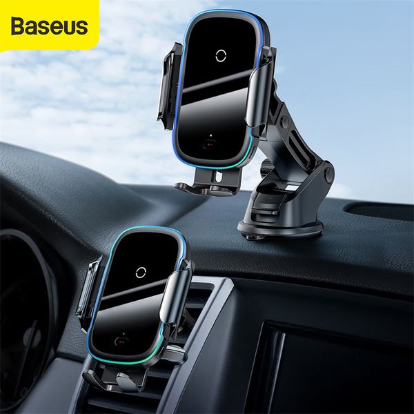 

baseus 15w qi charger dual mode intelligent mount for air outlet wireless car phone holder