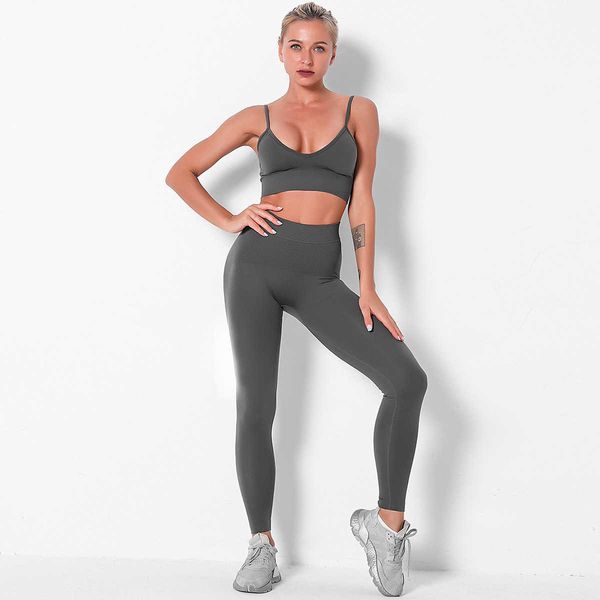

selling sling hip lifting pants sports yoga bra fitns suit, Gray