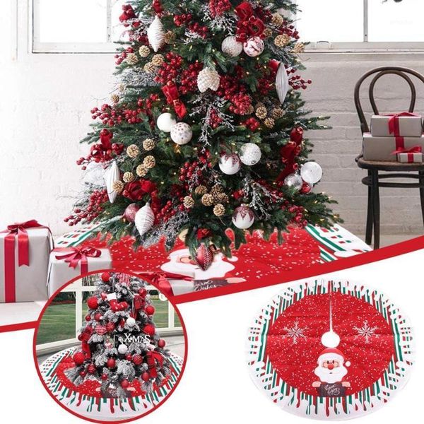 

christmas decorations ornaments linen printed tree skirt decoration props 120cm