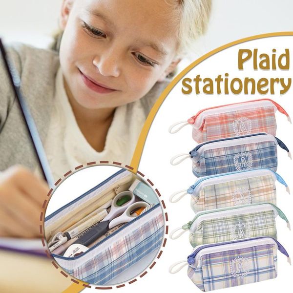 

storage bags multi-function embroidery pencil case high capacity pen pouch stationery bag household save place cases home organizer