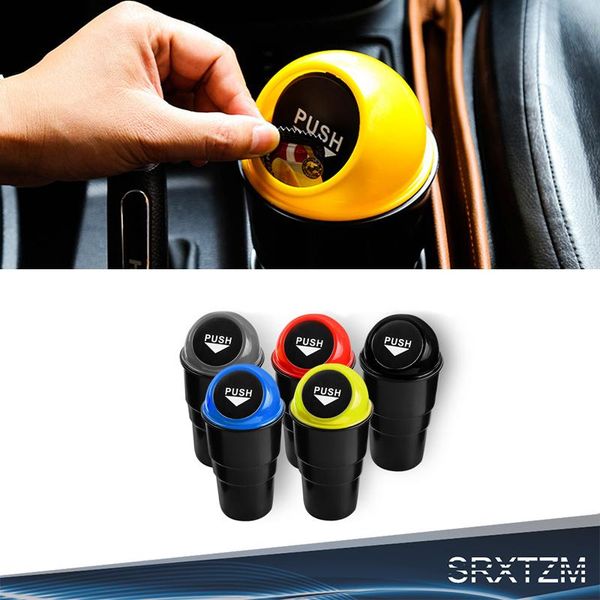 

car organizer srxtzm universal mini trash bin auto storage box garbage can bag automobile bucket