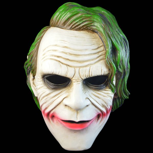 

batman clown halloween horror mask dark night knight resin green hair cos props