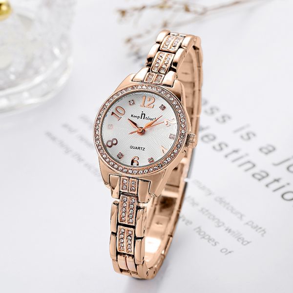 

ladies wristwatch tiktok waterproof quartz watch live watch female, Slivery;brown