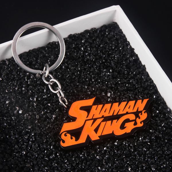 

10pcjapan anime shaman king keychain letters logo emblem symbol yoh asakura keyring for women men car keyring jewelry gift, Silver