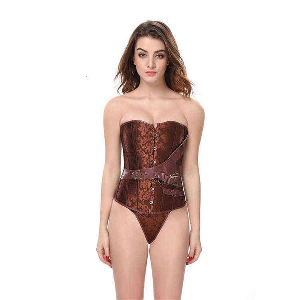 

waist tummy shaper tunic brown gothic court tunic corset waist band shaping top