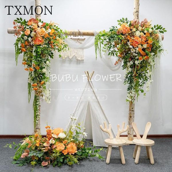 

artificial rose hydrangea korean arch floral outdoor wedding decoration net red shop window decorations fake flower row wall decorative flow