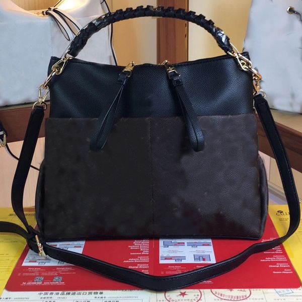

2021 female black shoulder bag wallet fashion zipper handbag purse big capacity size 32*28*14cm