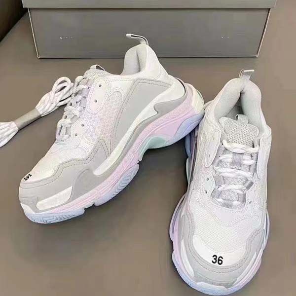 

2021-mens womens casual shoes fashion platform lace-up thick base heightening full color sports sneakers size 35-45 with box, Black
