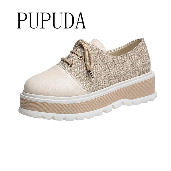 

dress shoes pupuda chunky sneakers women comfy wedges casual canvas platform female korean, Black
