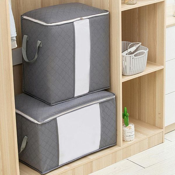 

clothing & wardrobe storage thick non-woven fabric foldable quilt bag blanket sweater box finishing