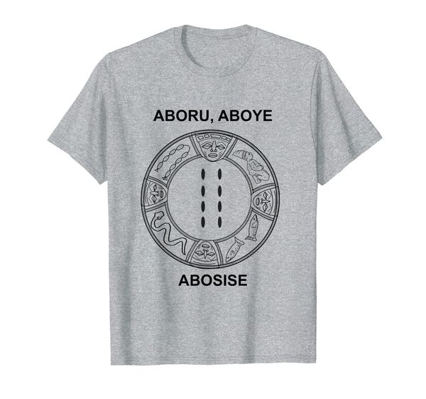 

eji ogbe, ifa, aboru aboye abosise, yoruba t-shirt, White;black