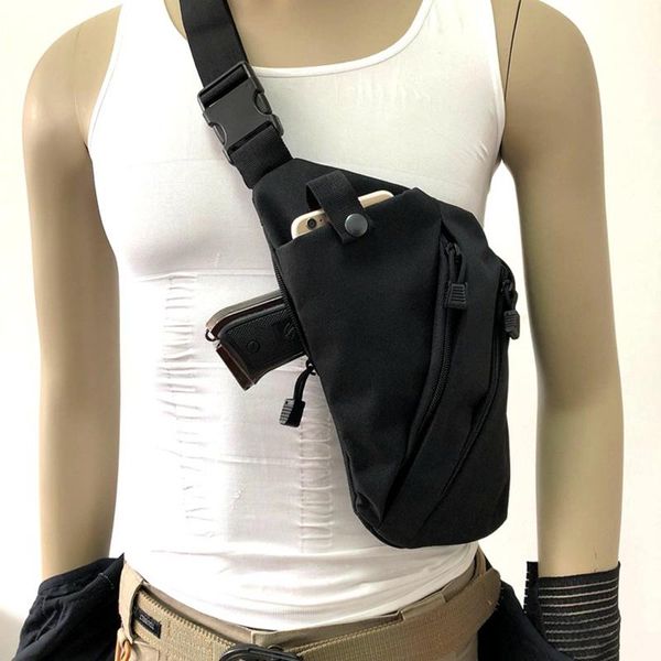 

stuff sacks tactical left / right shoulder bag anti-theft chest hunting storage gun pouch slung sports pocket