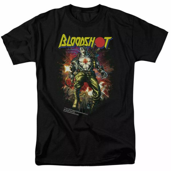

Bloodshot Vintage Bloodshot T Shirt Licensed Comic Book Tee Black, White;black