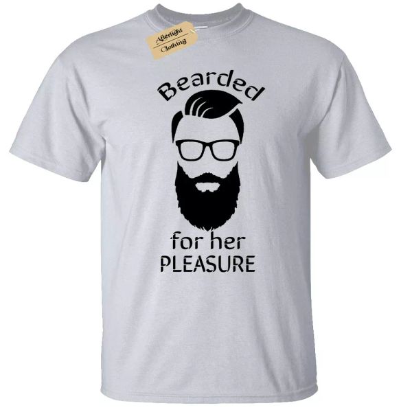 

mit bart fÃ¼r sie pleasure herren t-shirt s-5xl lustig bart schnurrbart, White;black