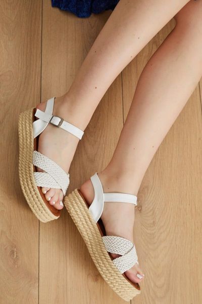 

sandals women's white faux leather summer, Black