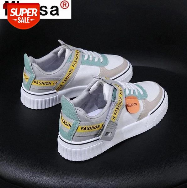 

fashion women's shoes comfortable breathable lightweight casual spring lace-up color-blocking non-slip sneakers #g19i