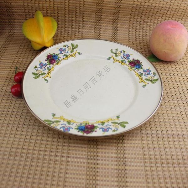 

bowls enamel creative plate, 22 24-26cm tray, round dessert dish snack tray