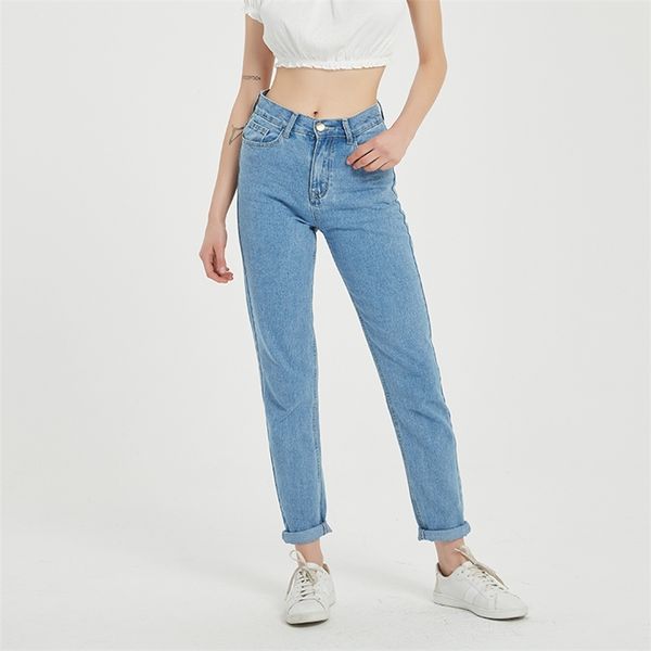 

harem pants vintage high waist jeans woman boyfriends women's full length mom cowboy denim vaqueros mujer 210922, Blue