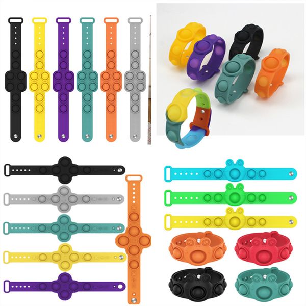 

push bubble fidget bracelet toys squeeze sensory ring bracelets puzzle press finger bubbles stress wristband pressing ball decompression toy