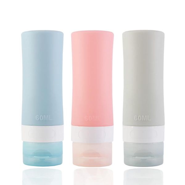 

storage bottles & jars 60ml silicone refillable bottle travel business portable lotion shampoo can carry on the plane