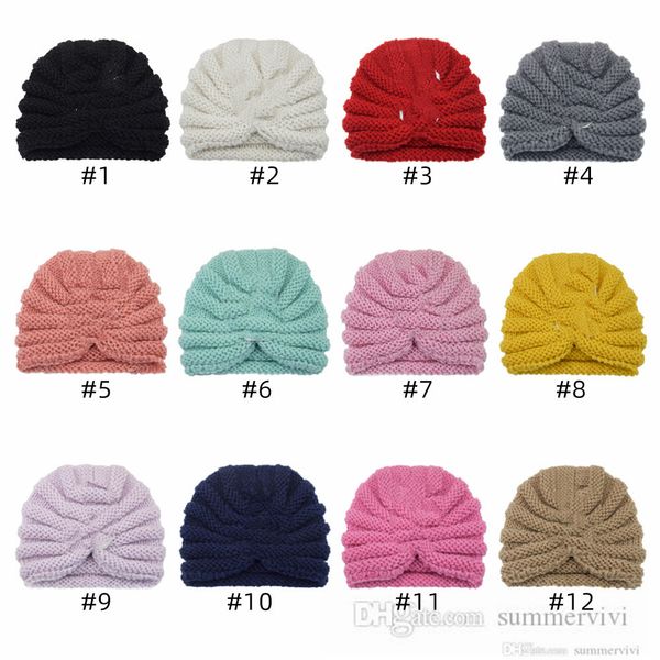 

designer baby kids letter applique hats christmas infant girls knitted india's hat fall winter crochet newborn protect fontanelle warm, Yellow