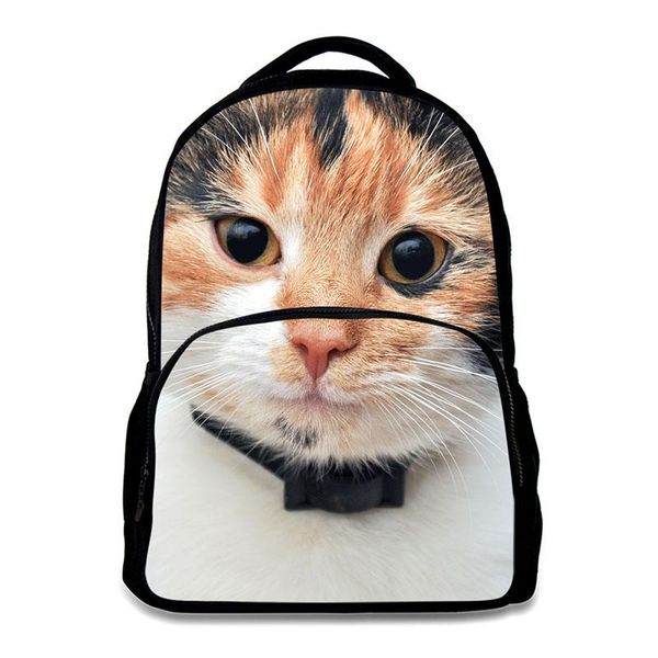 

backpack cat printed school for teens 15.6 inch lapbackpacks high capacity felt fabric daily back pack mochila