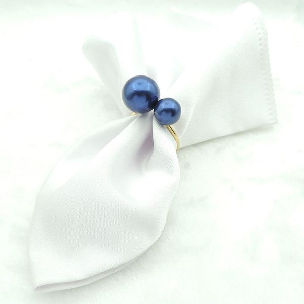 

8pcs/lot color green pearl napkin ring metal buckle wedding el table creative decoration rings