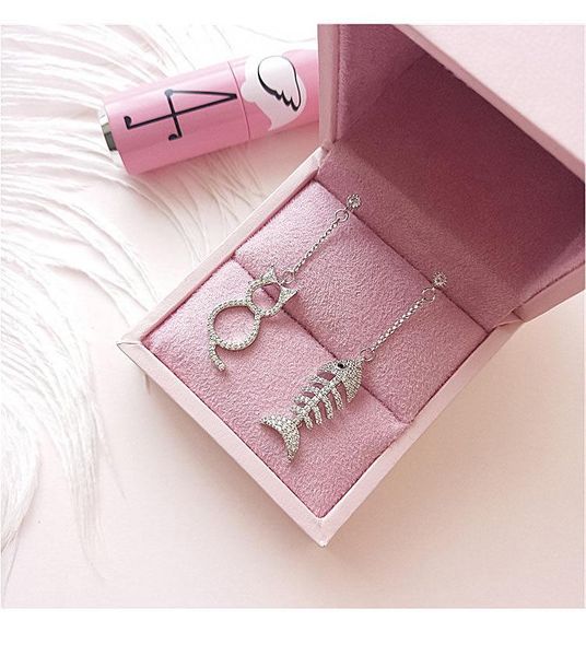 

stud trendy fish and cat earrings for women sweet korean fashion jewelry brincos, Golden;silver